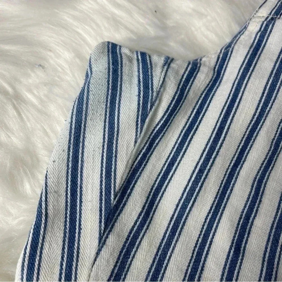 American Eagle High Rise Taper Cotton Pants Striped Size 6 - Picture 8 of 9